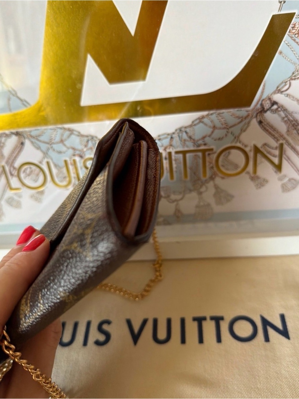 Louis Vuitton Vintage Monogram Long Wallet on Chain - Picture 7 of 12
